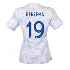 Frankrike Karim Benzema #19 Bortatröja Dam VM 2022 Korta ärmar